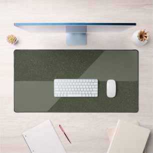Moss Green Geometric Split Desk Mat - individuell Schreibtischunterlage