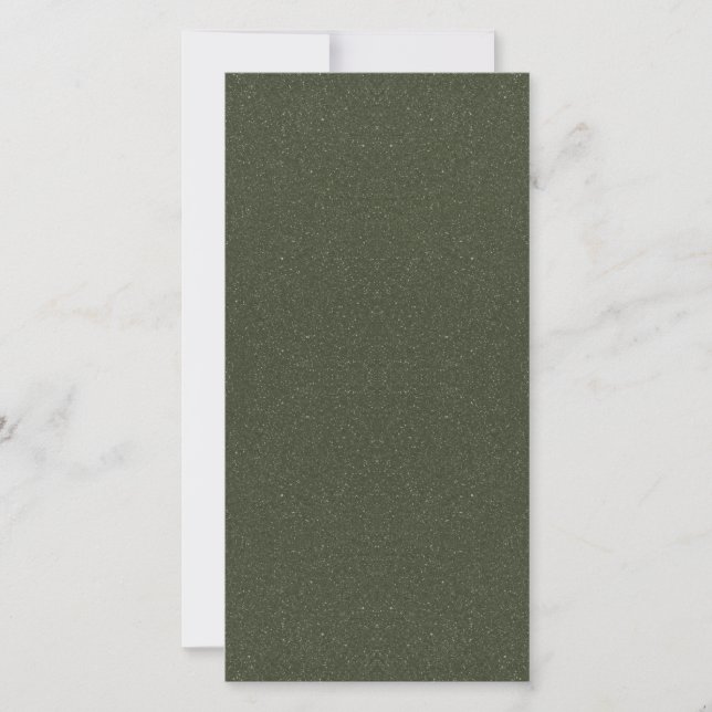 Moss Green Glitzer Save the Date Card - Anpassen (Vorderseite)