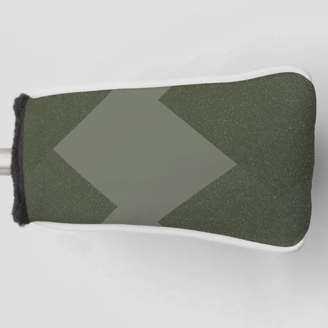 Moss Green Golf Head Cover Zigzag Design Headcover (Vorderseite)