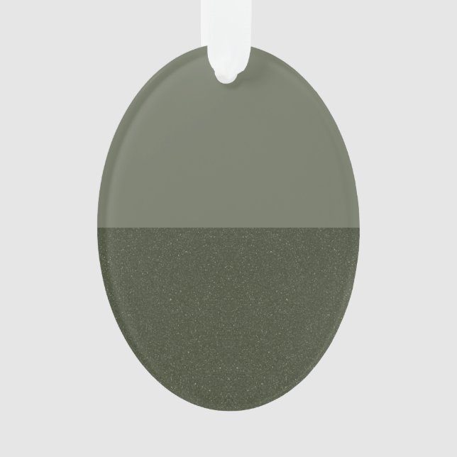 Moss Green Horizontal Split Acrylschmuck Ornament (Vorderseite)