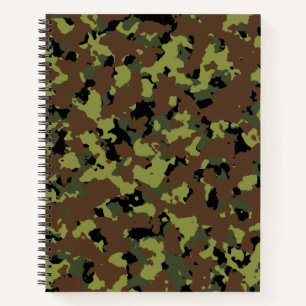 Moss Green Military Camouflage Notizbuch