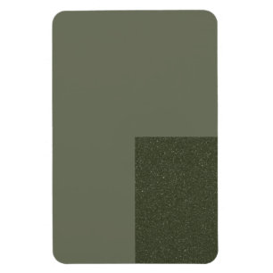 Moss Green Minimal Magnet mit unterem Akzent