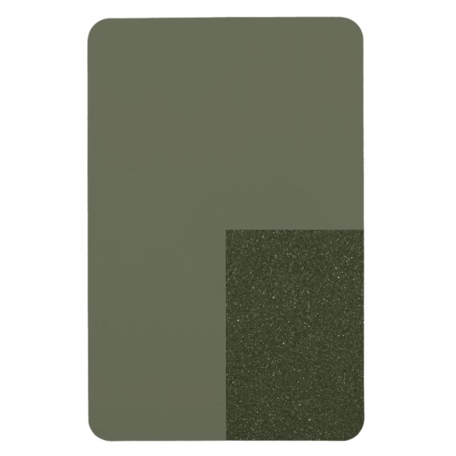 Moss Green Minimal Magnet mit unterem Akzent (Vertikal)