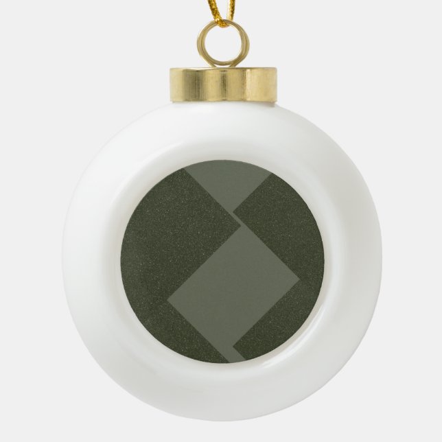 Moss Green Minimalistisch Holiday Ornament (Vorderseite)