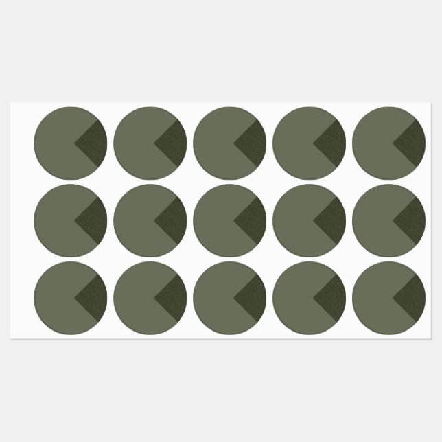Moss Green Minimalistisch Pie Slice Stickers - Lab Etiketten (Blatt)