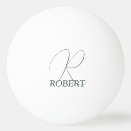 Moss Green Mit Monogramm Ping Pong Paddle Tischtennisball