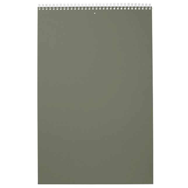 Moss Green Modern Minimal Wall Calendar - Custom Kalender (Titelbild)