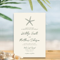 Moss Green Modern Muschel Beach Hochzeit in Urlaub