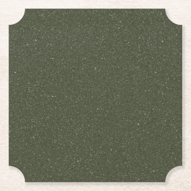 Moss Green Scalloped Paper Untersetzer - individue (Vorderseite)