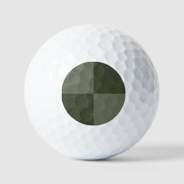 Moss Green Schachbrett Golf Ball Design (Vorderseite)