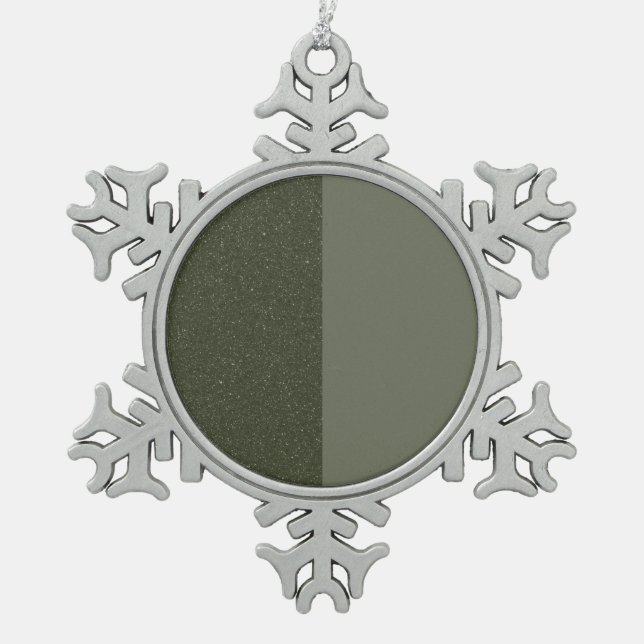 Moss Green Snowflake Ornament - individuell anpass (Vorderseite)
