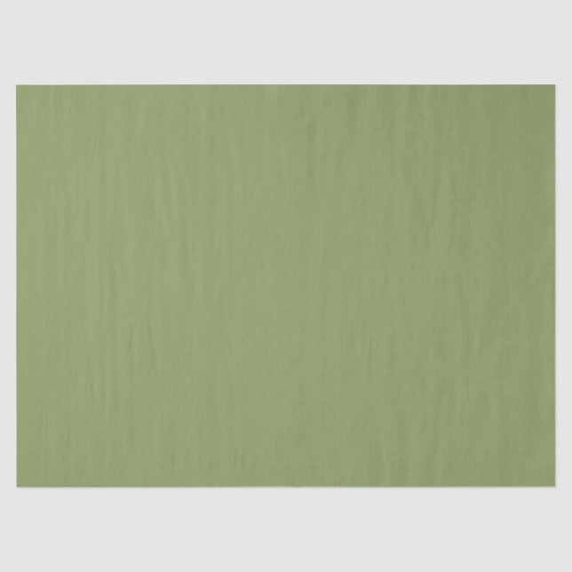 Moss Green Solid Color Seidenpapier (Vorderseite)