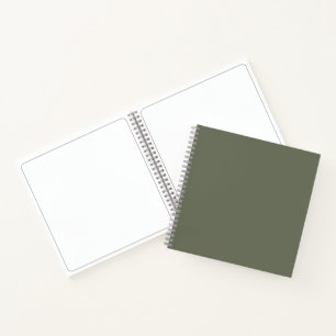 Moss Green Spiral Sketchbook - Anpassbar Notizbuch