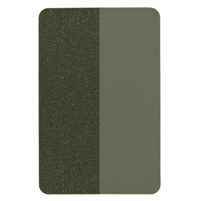 Moss Green Split Custom Flexible Foto Magnet (Vertikal)