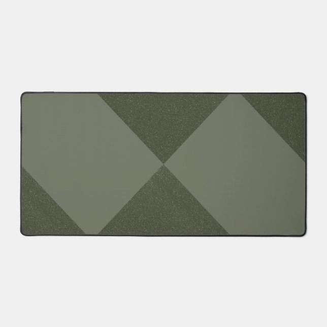 Moss Green Split Diamond Desk Mat - individuell an Schreibtischunterlage (Vorderseite)