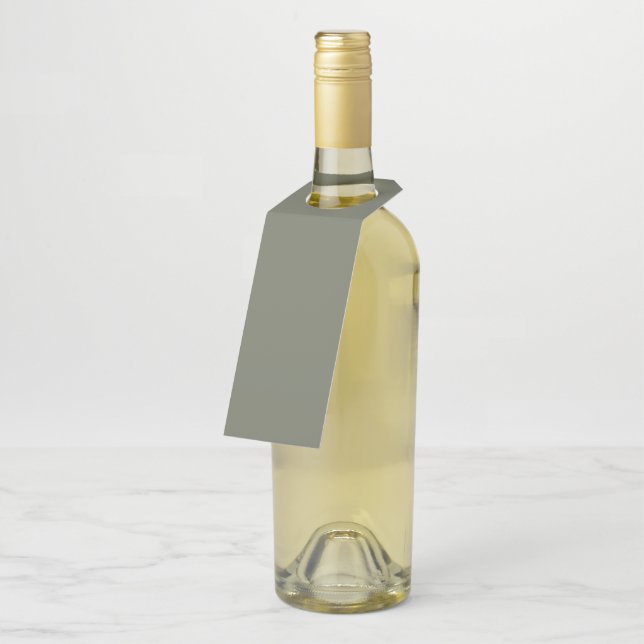 Moss Green Split Flasche Hanger Tag - Custom Flaschenanhänger (Angewinkelt)