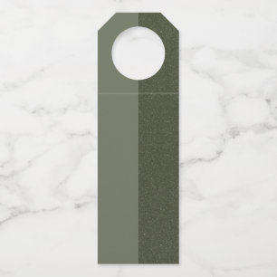 Moss Green Split Flasche Hanger Tag - individuell Flaschenanhänger