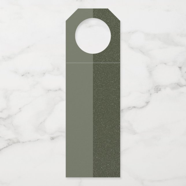 Moss Green Split Flasche Hanger Tag - individuell  Flaschenanhänger (Vorderseite)