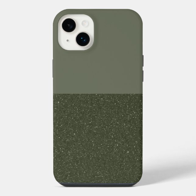 Moss Green Split iPhone 14 Plus Fall - Anpassen Hülle (Rückseite)