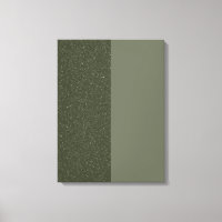 Moss Green Split Textur Stretched Canvas Print
