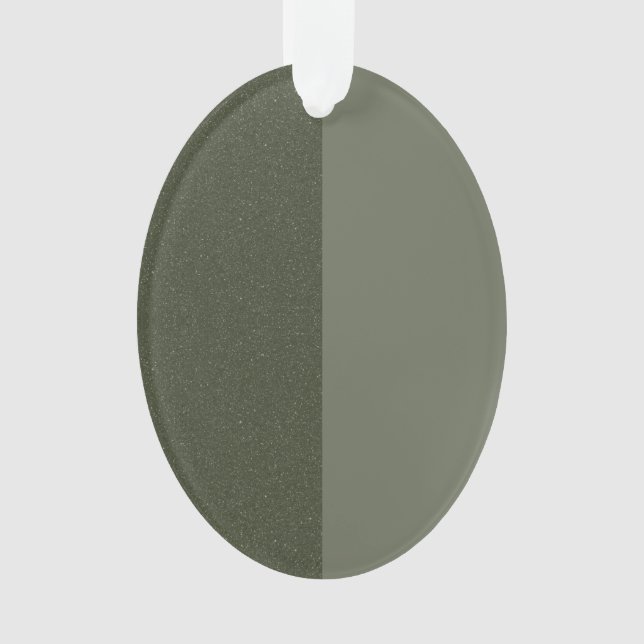 Moss Green Split Texture Acrylic Ornament (Custom) (Vorderseite)