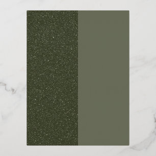 Moss Green Split Texture Foil Einladung Postkarte