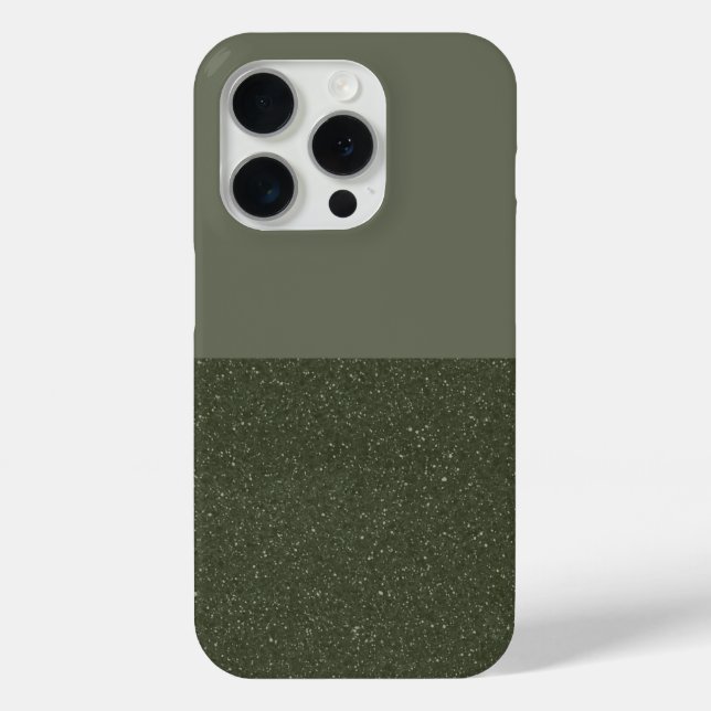 Moss Green Split Texture iPhone 15 Pro Fall Custom Case-Mate iPhone Hülle (Rückseite)
