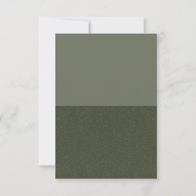 Moss Green Split-Tone Announcement Card (Custom) Ankündigung (Vorderseite)