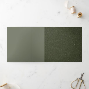 Moss Green Split Trifold Einladung - individuell e