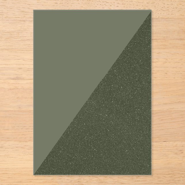 Moss Green Textured Acrylic Einladung (Vorderseite)