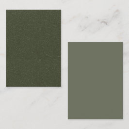 Moss Green Textured Flat Platzkarte