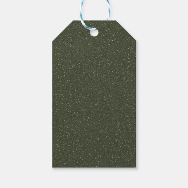 Moss Green Textured Gift Tag Geschenkanhänger (Vorderseite)