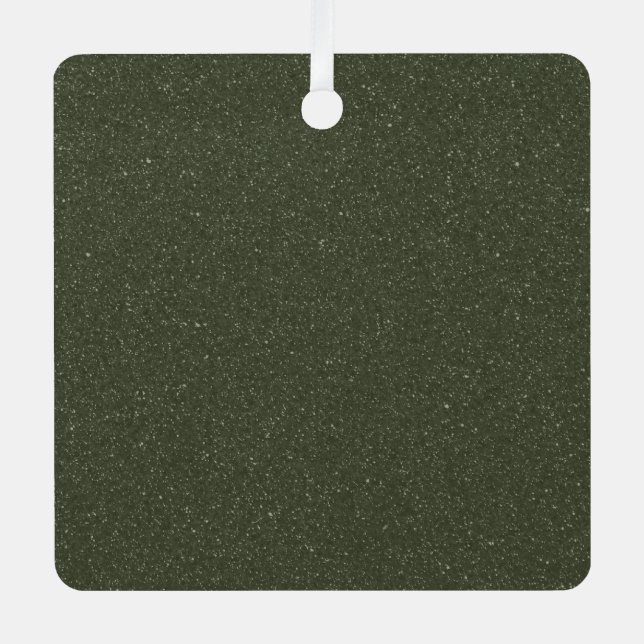 Moss Green Textured Ornament Tag Aus Metall (Vorderseite)