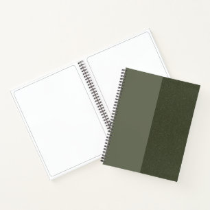 Moss Green Textured Spiral Notebook - Anpassbar Notizbuch