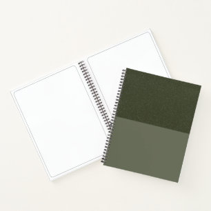 Moss Green Textured Spiral Sketchbook - Anpassen Notizbuch