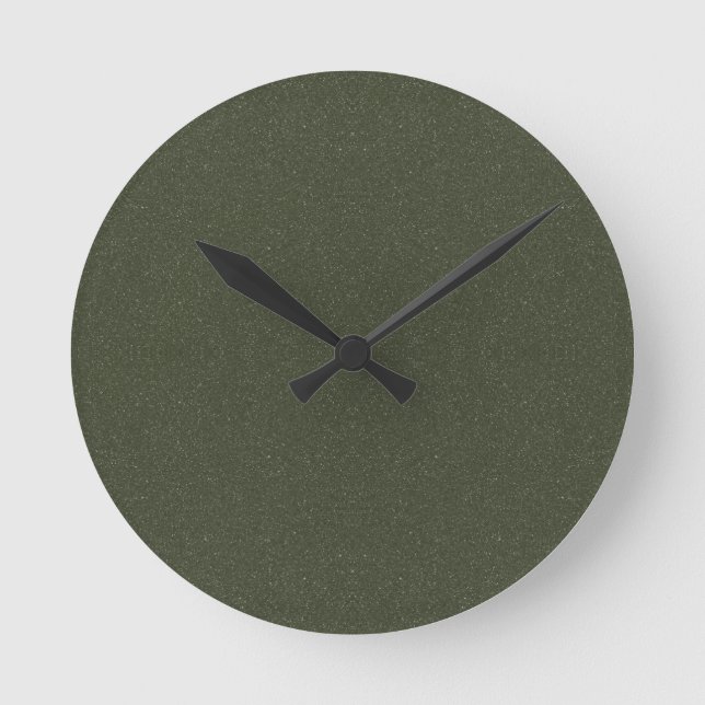 Moss Green texturierte Wall-Uhr Runde Wanduhr (Vorderseite)