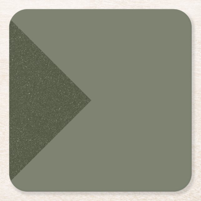 Moss Green Triangle Accent - Paper Untersetzer (Vorderseite)