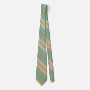 Moss Green und White Stripe Necktie Krawatte