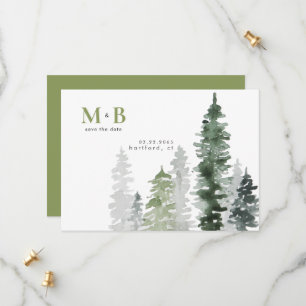 Moss Green Woodland Wedding Save The Date