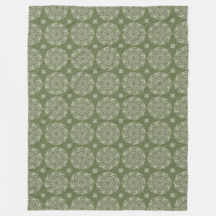 Moss Mandala Fleecedecke