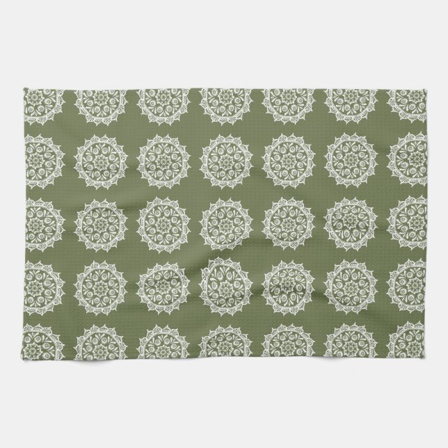 Moss Mandala Handtuch (Horizontal)