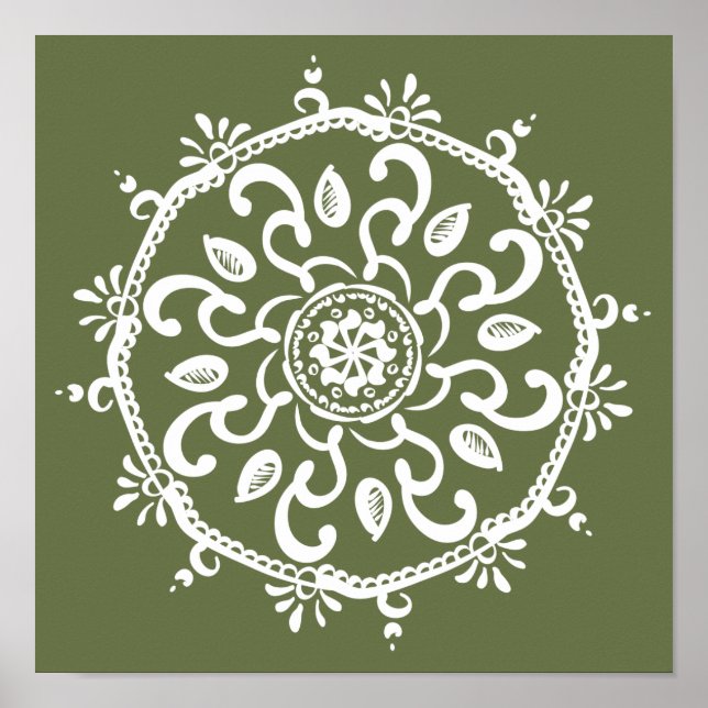 Moss Mandala Poster (Vorne)