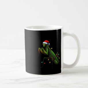 Moss Mantis Christmas Light Weihnachtsmannmütze An Kaffeetasse