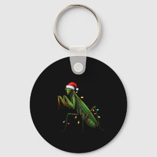 Moss Mantis Christmas Light Weihnachtsmannmütze An Schlüsselanhänger