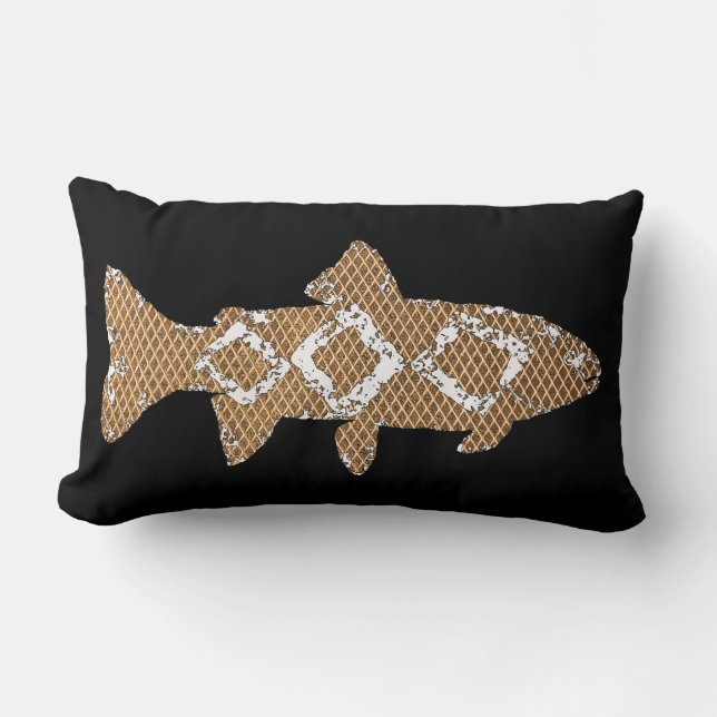 Moss Rock Forelle Lendenkissen (Vorderseite)