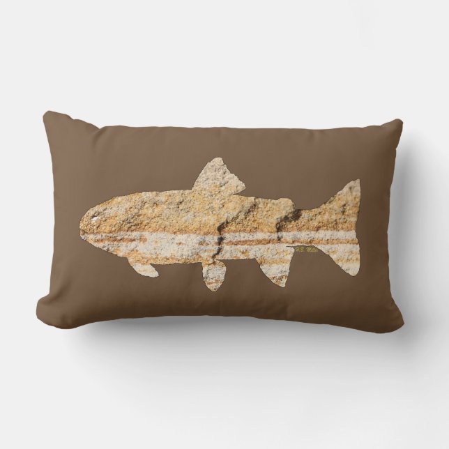 Moss Rock Trout Lendenkissen (Vorderseite)