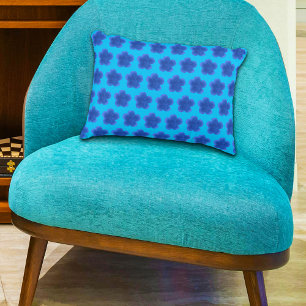 Moss Rose Blume Nahtloses Muster auf hellblau Dekokissen