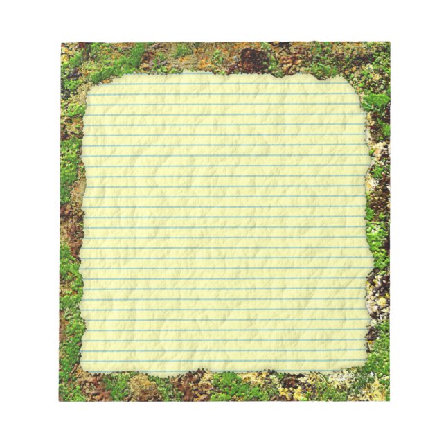Moss Rust Age Grunge Old Camouflage Textur Notizblock (Vorderseite)