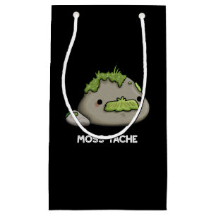Moss tache Funny Mustache Pun Dark BG Kleine Geschenktüte
