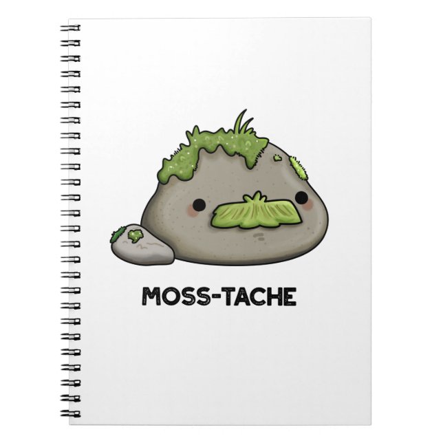 Moss tache Funny Mustache Pun Notizblock (Vorderseite)
